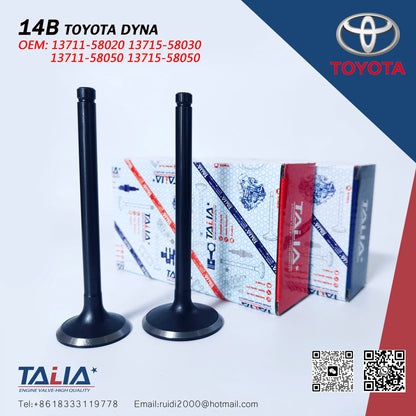 Toyota 14B Engine Intake&Exhaust Valves 13711-58050 13715-58050 for COASTER DYNA LAND CRUISER (8Pcs)