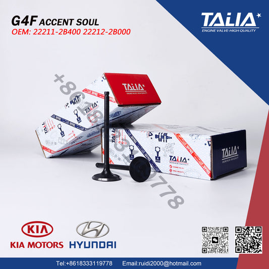 G4F 16pcs Intake&Exhaust Valve Kit for Hyundai Kia 1.4L 1.6L 22211-2B400 22212-2B000